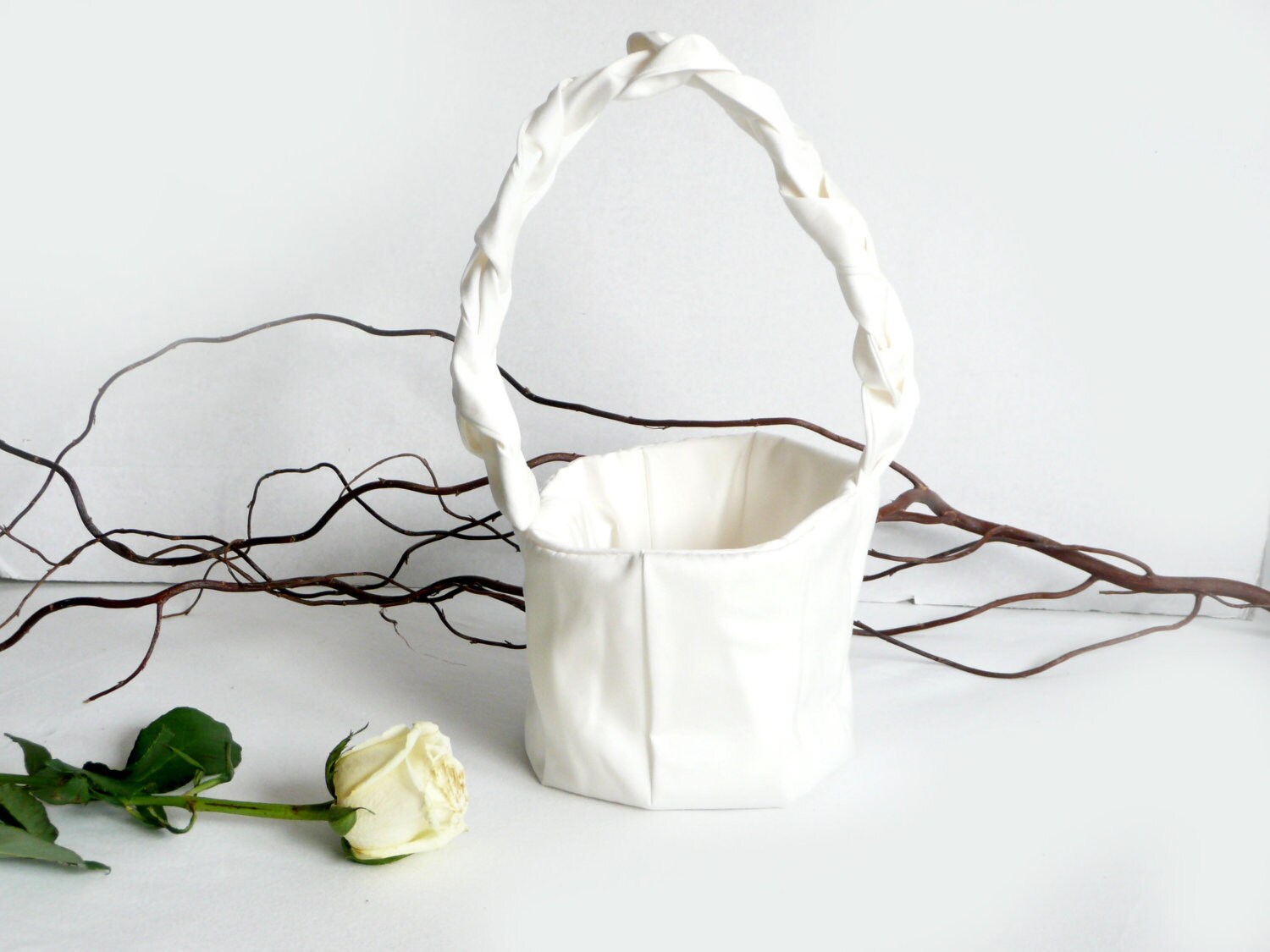 Cestini Porta Petali In Raso - 2 Pezzi, 13cm, Con Fiocco, Per Matrimoni E Feste - Foto 8