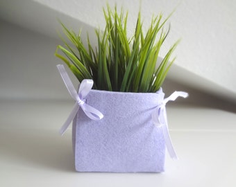 Purple felt basket