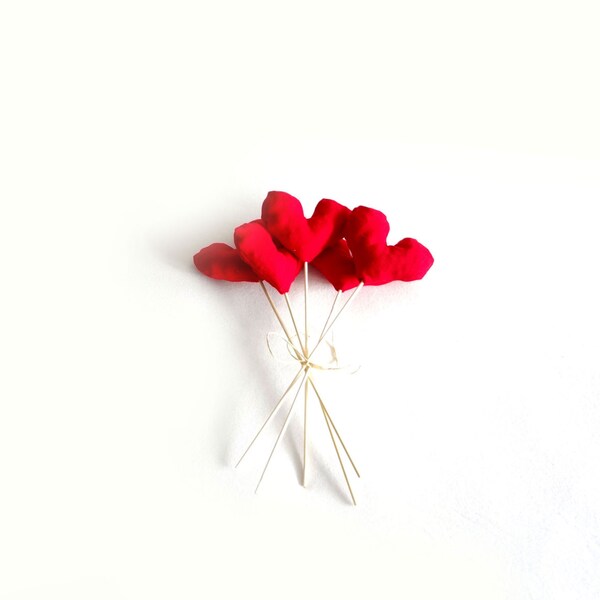 Red hearts bouquet - valentines day - mother's day