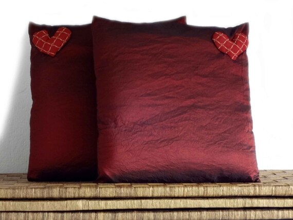 Decorative Pillows Burgundy Cushions In Elegant Burgundy Etsy