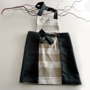 Beige full apron, apron for men, apron for women, kitchen accessories image 4
