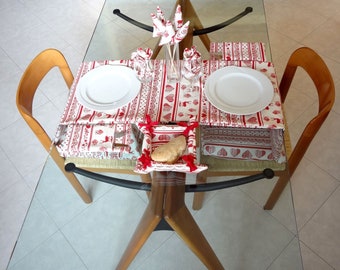 Table set folk for home decor in mountain style + cushion and accessories