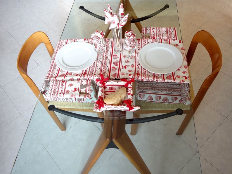 Table set folk for home decor in mountain style cushion and accessories image 1