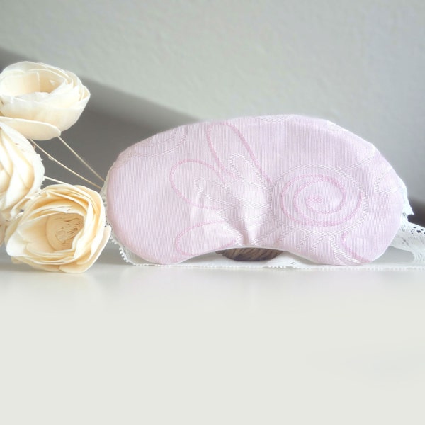 Masque nuit, masque de sommeil, masque pour les yeux, masque sommeil rose, masque de repos, cadeau mariage, masque voyage rose, bien-etre