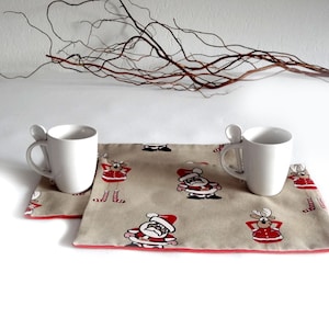 Christmas placemats with Santa Klaus or reindeers set of 2 image 2