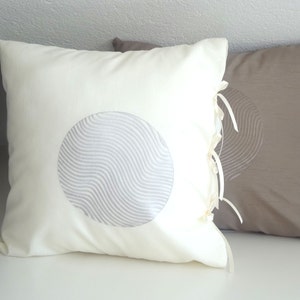 Geometric decorative pillows, Circle Embroidery Throw Pillow Cover, 16x16 inches, Minimal Decorative Throw Pillow,