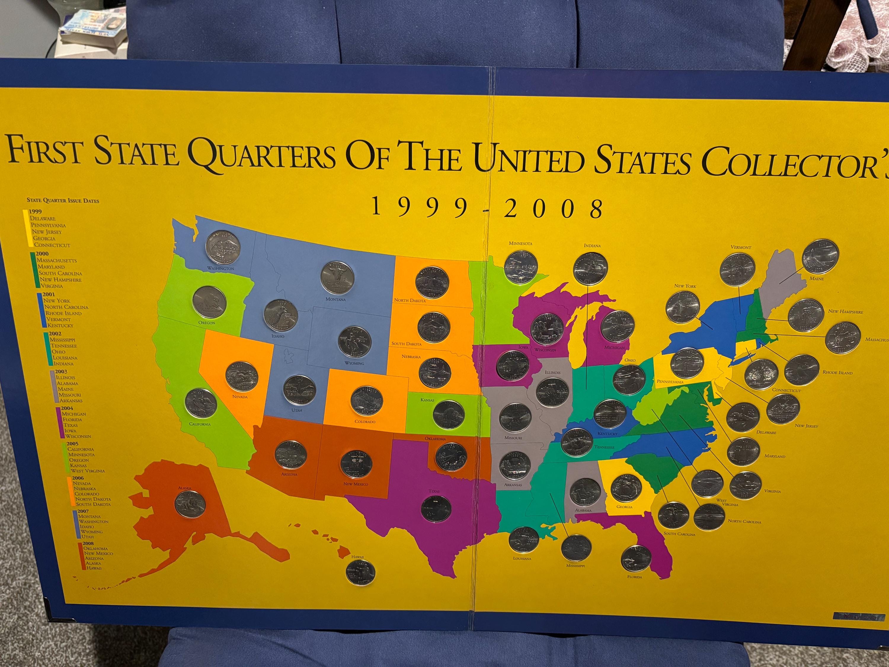 Perfect State Quarters First State Quarters - Complete Set Plus Original Box. - Etsy