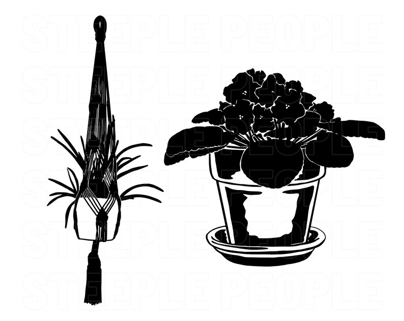 Plant SVG Bundle House Plant SVG Plant Clipart Plant Wall Etsy