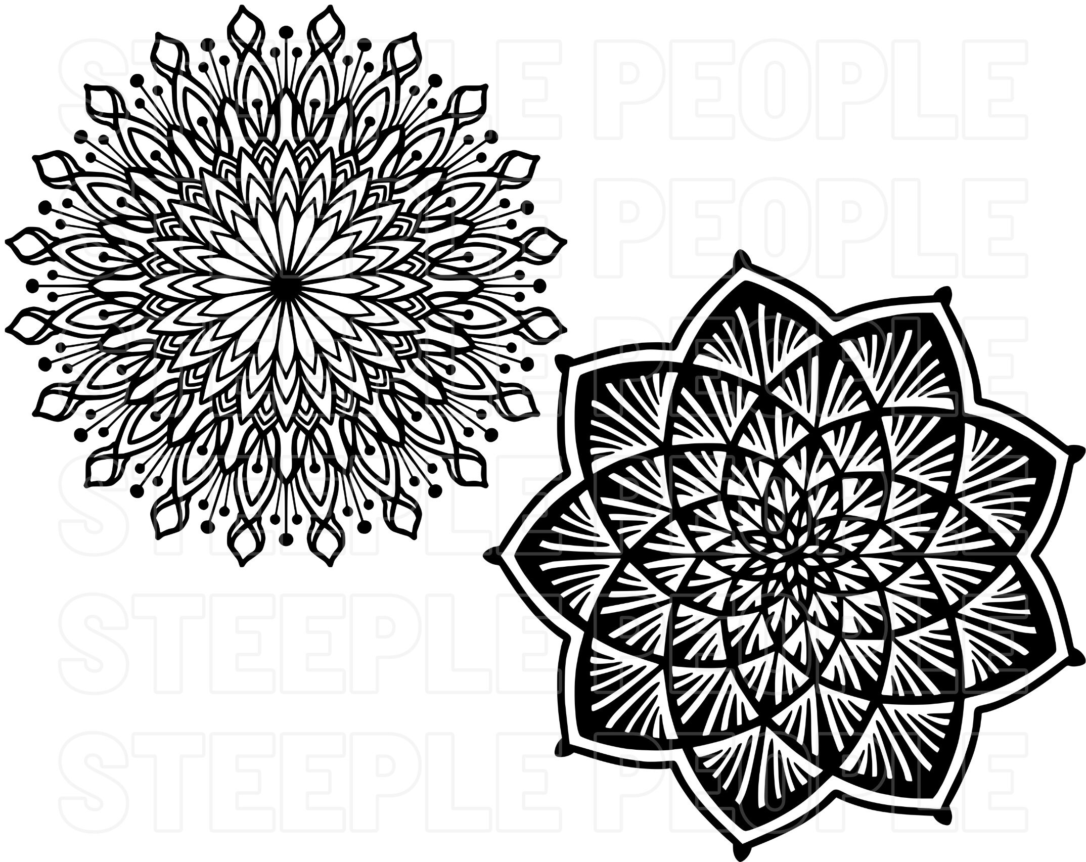Mandala SVG Bundle Mandala Clipart Mandala Wall Art 10 Etsy