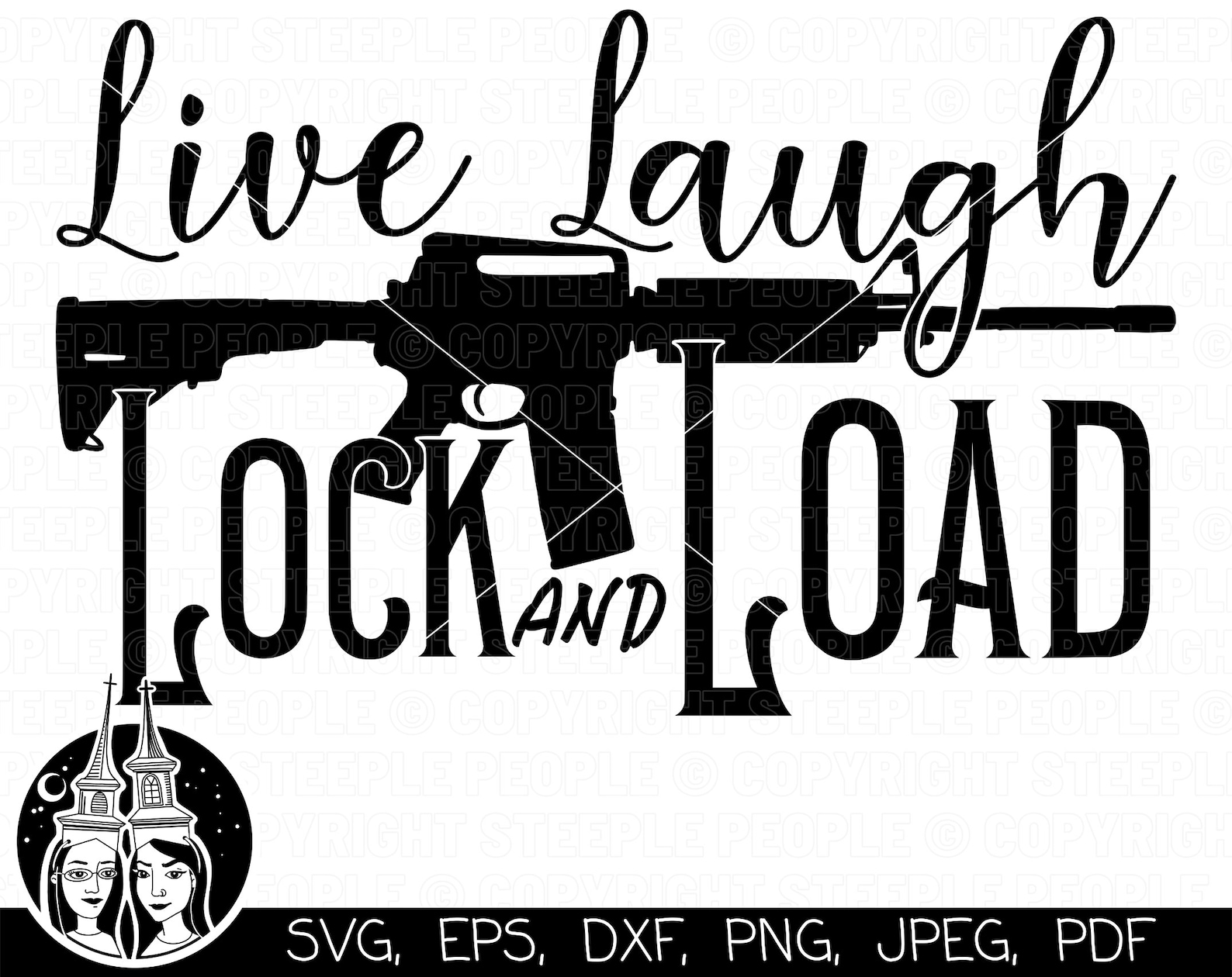 Live Laugh Lock and Load SVG Patriotic SVG 2nd Amendment Etsy