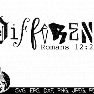Different SVG, Bible Verse SVG, Christian Quote SVG, Bible svg  | Cricut, Silhouette, Digital Print & More! | *High-Quality Design*