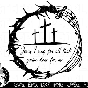 Christian Music SVG, Christian Lyrics SVG, Christian Music Staff SVG, Music svg, Music Quote svg | Cricut, Silhouette *High-Quality Design*