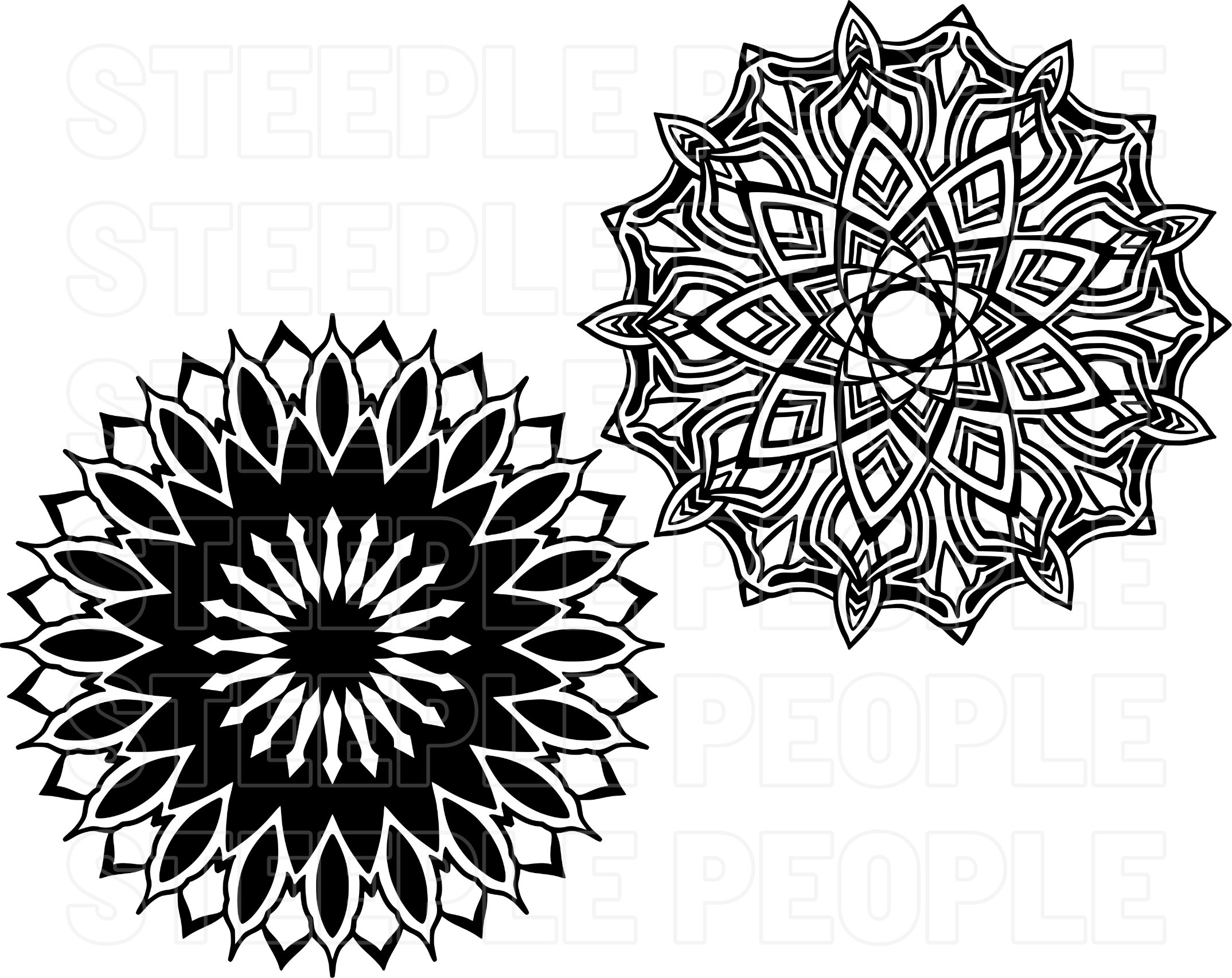 Mandala SVG Bundle Mandala Clipart Mandala Wall Art 10 Etsy