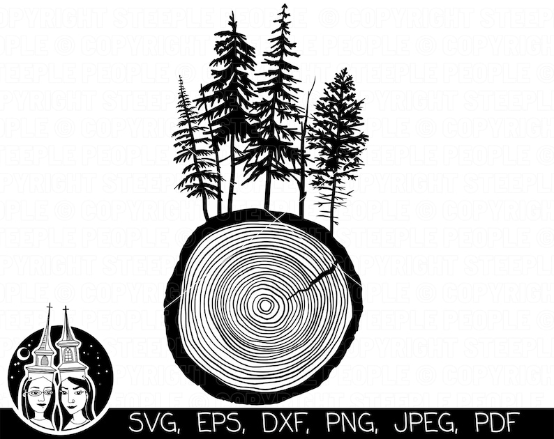 Tree Rings SVG, Tree Growth SVG, Forest SVG, Trees Svg, Nature Svg, Log ...