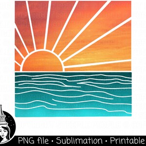 Sunset PNG, Beach PNG, Sunrise PNG, Vacation png, Summer png, Beach Sunrise png Sublimation, Wall Art, Digital Print *High-Quality Design*