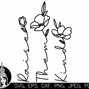 Raise Them Kind SVG, Raise Them Kind PNG, Sii gentile SVG, Fiore svg, Sii gentile png, Gentile svg, Cricut Digital Print *Design di alta qualità*