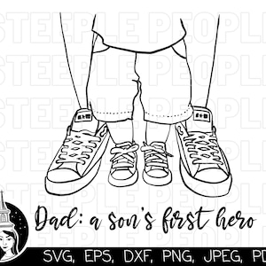 Father Son SVG, Dad Son SVG, Daddy Son SVG | Cricut, Silhouette, Digital Print & More! | *High-Quality Design*
