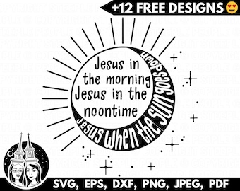 Jesus In The Morning SVG, Music SVG, Christian Music svg, Bible svg Christian svg Music Quote svg - *12 FREE Designs - Bundle Included!*