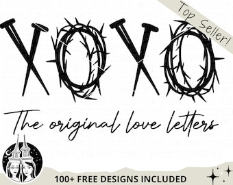 XOXO As cartas de amor originais svg, XOXO svg, Páscoa svg, Love svg, Christian svg, xoxo png, Cricut - *100+ designs GRATUITOS - Pacote incluído!*