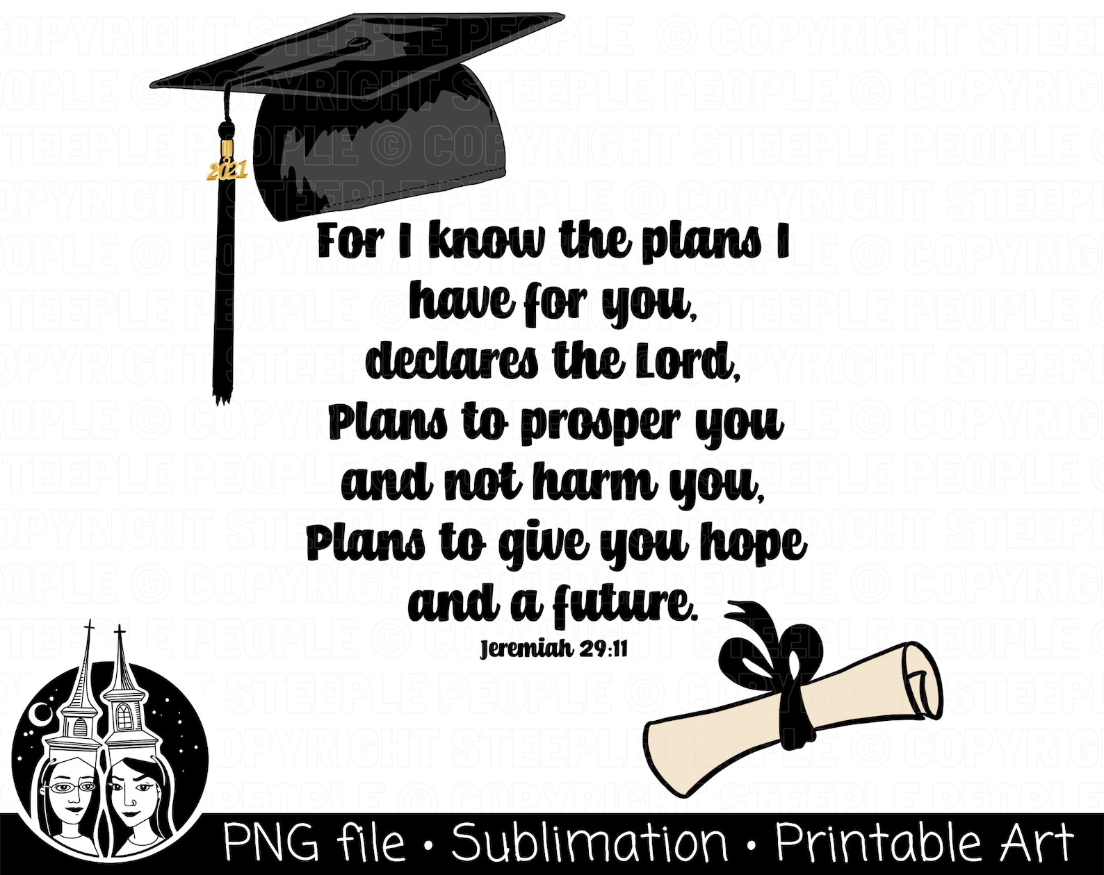 Christian Graduation 2021 PNG Graduation Bible Verse PNG Etsy