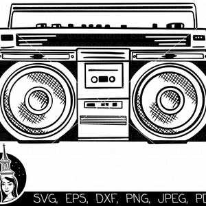 Boombox SVG, Music SVG, Boombox Shirt SVG, 80&#39;s svg, Music Shirt Design svg, Retro svg, Boombox png, Cricut *High-Quality Design*