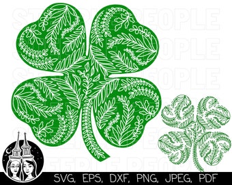 Shamrock SVG, Clover SVG, Shamrock Clipart | Cricut, Silhouette, Digital Print & More! | svg, png, dxf, pdf, jpg, eps *High-Quality Design*