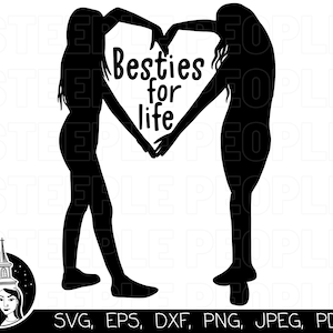 Besties SVG, Besties SVG, Besties for Life-svg | Cricut, silhouet, digitale print en meer! *Hoogwaardig ontwerp*