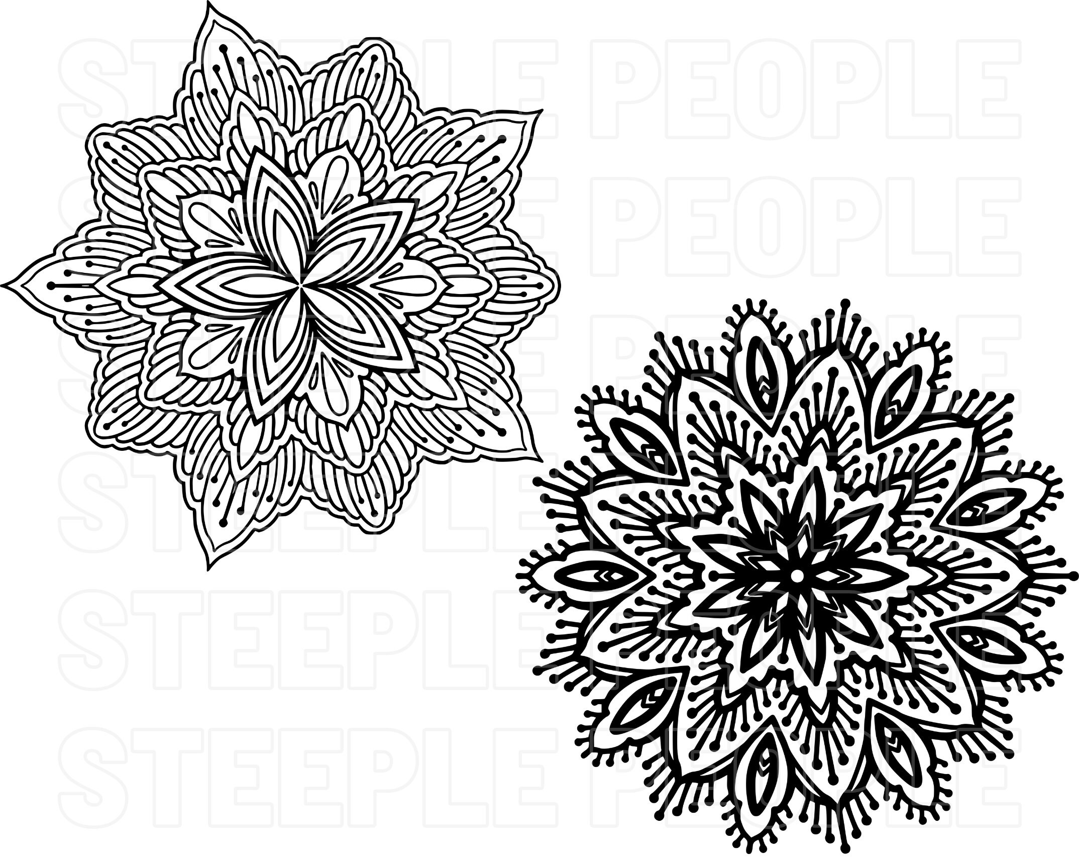 Mandala SVG Bundle Mandala Clipart Mandala Wall Art 10 Etsy
