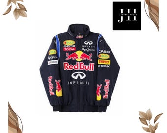 Giacca Red Bull Racing: bomber vintage da sport motoristici, vestibilità streetwear unisex