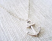 Anchor Necklace Silver Anchor Charm Nautical jewelry beach necklace