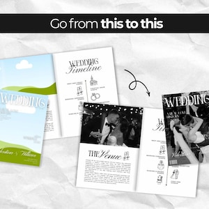 Wedding Magazine Template: Editable Canva Wedding Booklet, Personalized Wedding Keepsake (Digital Download) image 7