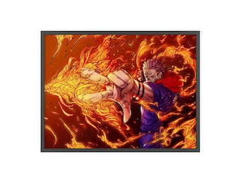 Sukuna Fire Arrow Framed Poster - Jujutsu Kaisen Anime Wall Art - Ryomen
