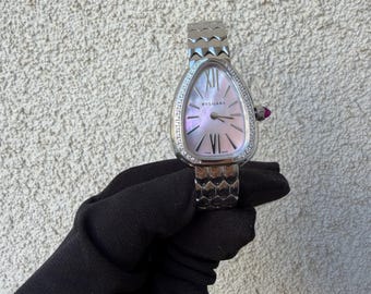 Vintage watch rose serpenti seduttori white