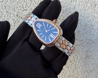 Vintage watch black serpenti seduttori rose