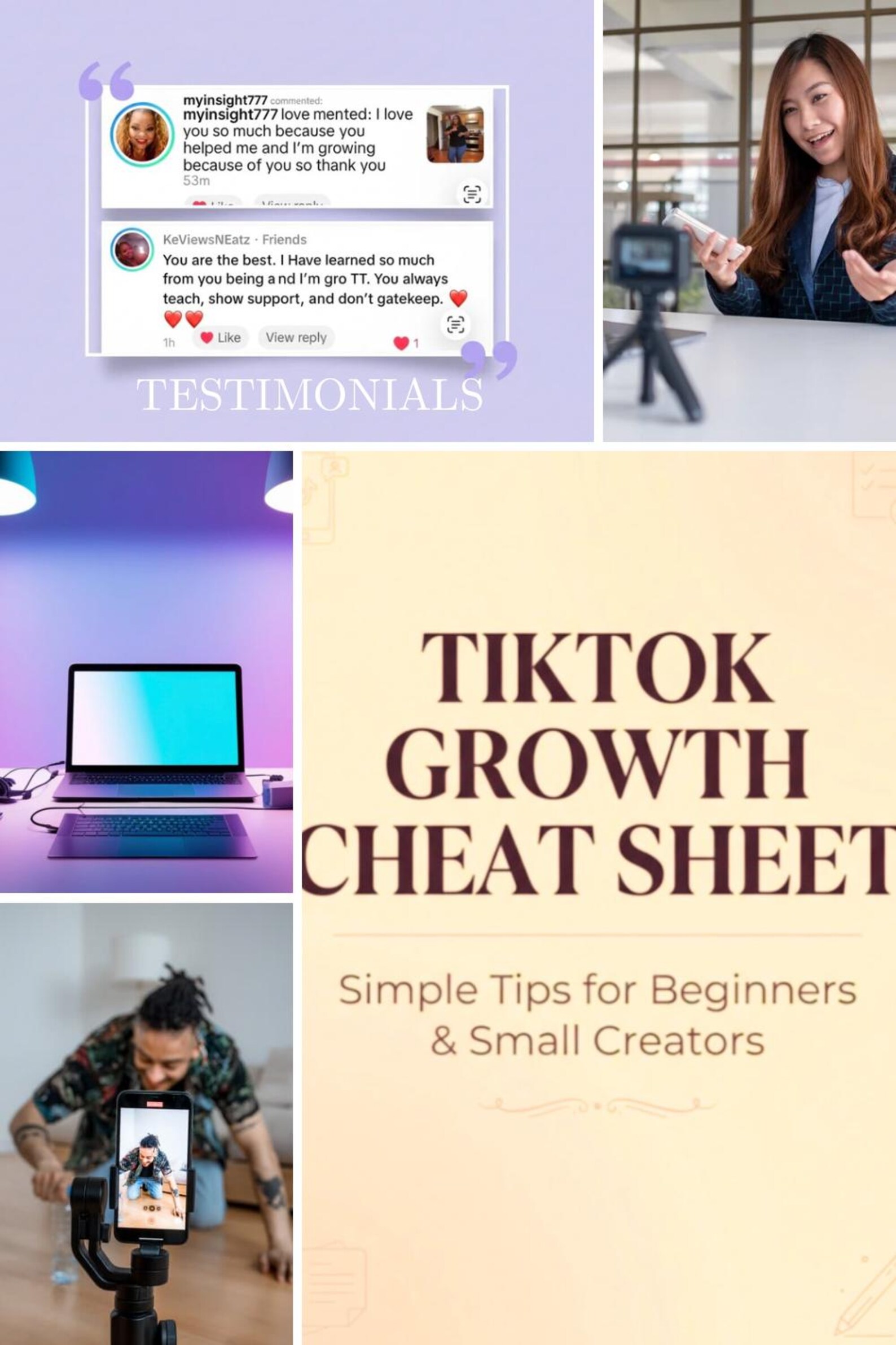 Tiktok Growth Cheat Sheet for Beginners | Viral Strategy Guide - Etsy