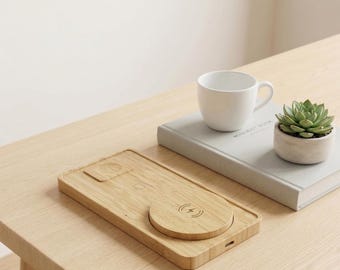 Ładowarka Magsafe 3 w 1 | Bezprzewodowa stacja ładująca Bamboo do iPhone'a, zegarka i AirPodsów