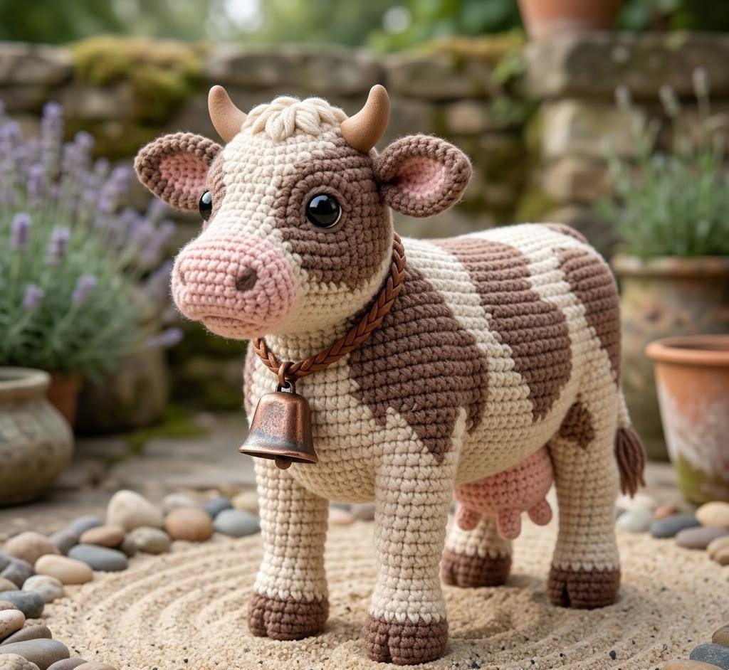 23 Adorable Cow Plush Crochet Patterns for Farmhouse Decor, Gifts, and Cozy Displays 10 Crochet Cow Pattern Amigurumi Cow Plushie Cute Stuffed