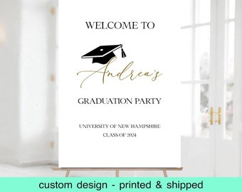 Graduation Sign, Graduation Welcome Signs, Graduation Decor 2024, Modern Congratulations , Class of 2024