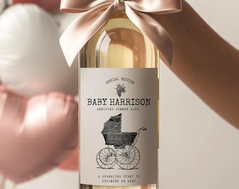 Anuncio de embarazo: "Vas a ser tía", etiqueta de vino, revelación de bebé personalizada