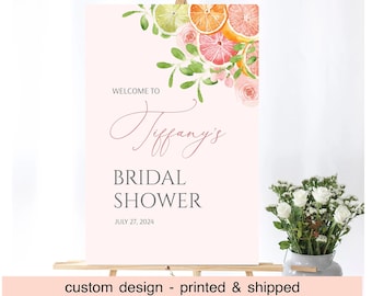 Bridal Shower Welcome Sign, Citrus Bridal Shower Welcome Sign. Bridal Shower Citrus Themed Wedding Shower, Bridal Brunch