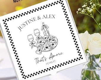That's Amore Pizza Box Custom Couples Names and Date Printed & Shipped