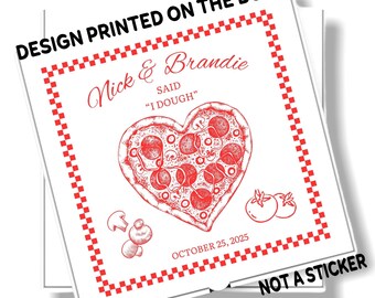 Caja de pizza personalizada para bodas: "Yo amo", después de la fiesta de bodas, accesorio para fotos
