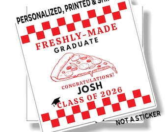 Personalized Graduation Gift, PIZZA BOX, college, high school, Class of 2026