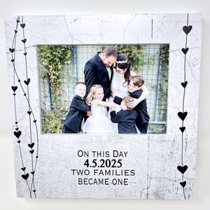 Personalized Blended Family Wedding Picture Frame: Step Family Gift
