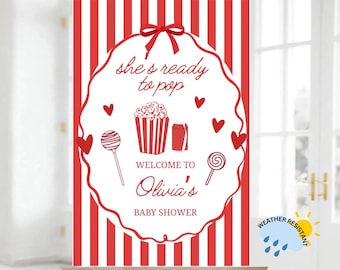 Letrero de bienvenida personalizado para baby shower, listo para usar, impreso y enviado