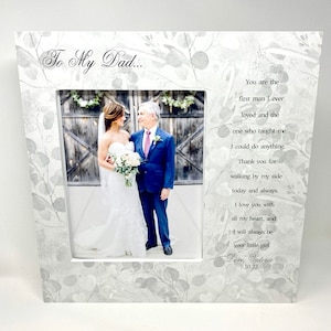 Wedding gift for Father of the Bride, Wedding gift for  Dad, Custom Wedding Frame, Personalized Wedding Gift, For Father of the bride