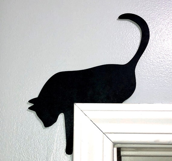 cat sign Door topper Kitten Over The Door Sign Window Topper Sign for home doorways Cat cat silhouette kitty Door Topper