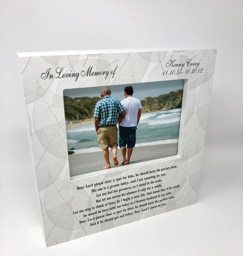 Personalized Father of Groom Memorial Picture Frame: Wedding Memory Sign image 3