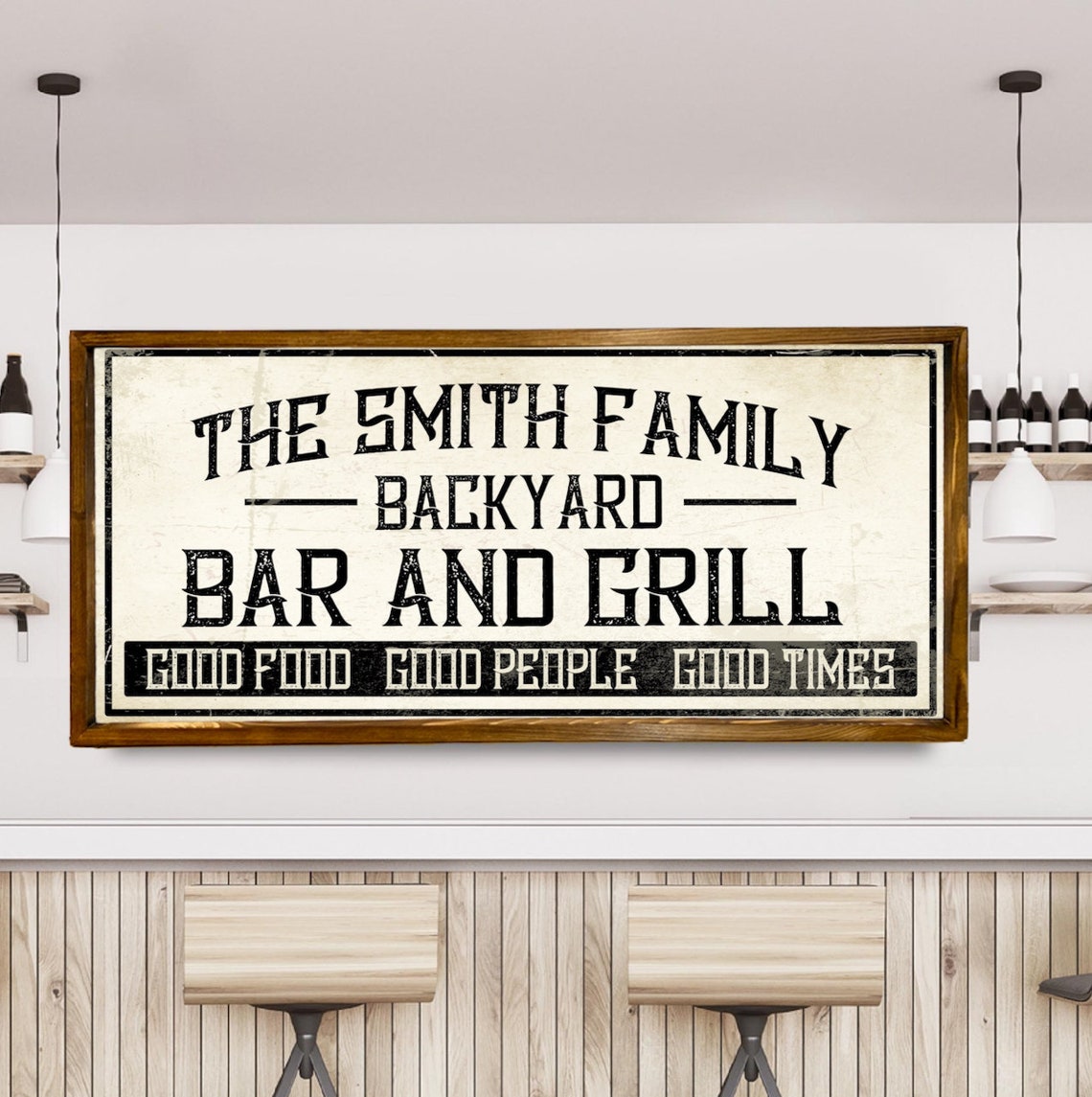 Backyard Bar & Grill Sign Personalized Custom Family Etsy