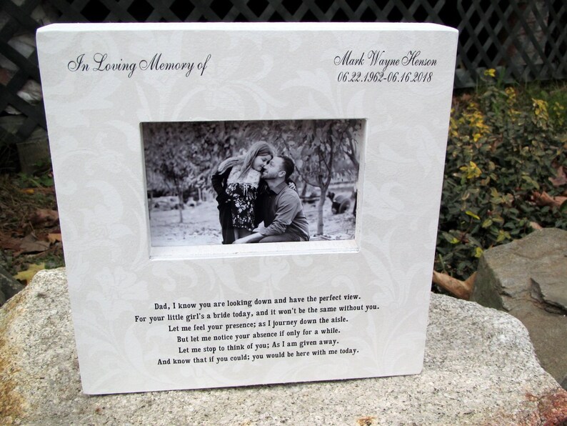 In Loving Memory Personalized Dad Wedding Picture Frame Wood box In Loving Memory Sign Picture Frame Wedding Memory Father of the Bride